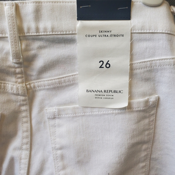 NWT Banana Republic Stay White Denim Mid Rise Skinny Jeans - Picture 7 of 9